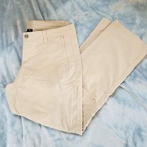 Kuhl Hiking Trailing Pants Women's Sz 14 Short Cotton nylon blend Tan